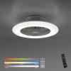 Leuchten-Direkt PATRICK ceiling fan LED silver, 1-light source, Remote control, Colour changer