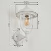 TINGHA Outdoor Wall Light white, 1-light source