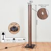 KYNETON Floor Lamp LED Dark wood, black, 1-light source