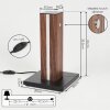 KYNETON Table lamp LED Dark wood, black, 1-light source