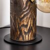 CANEDO Table lamp Dark wood, black, 2-light sources