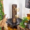 CANEDO Table lamp Dark wood, black, 2-light sources