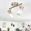 ICALMA Ceiling Light Ecru, matt nickel, 2-light sources