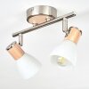 ICALMA Ceiling Light Ecru, matt nickel, 2-light sources