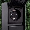 REIGOLIL outdoor socket anthracite, black