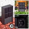 REIGOLIL outdoor socket anthracite, black