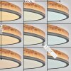 SALMI Ceiling Light LED anthracite, brown, Wood like finish, black, 1-light source, Remote control