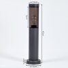 GABORONE pedestal light anthracite, black, 1-light source