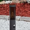 GABORONE pedestal light anthracite, 1-light source, Motion sensor