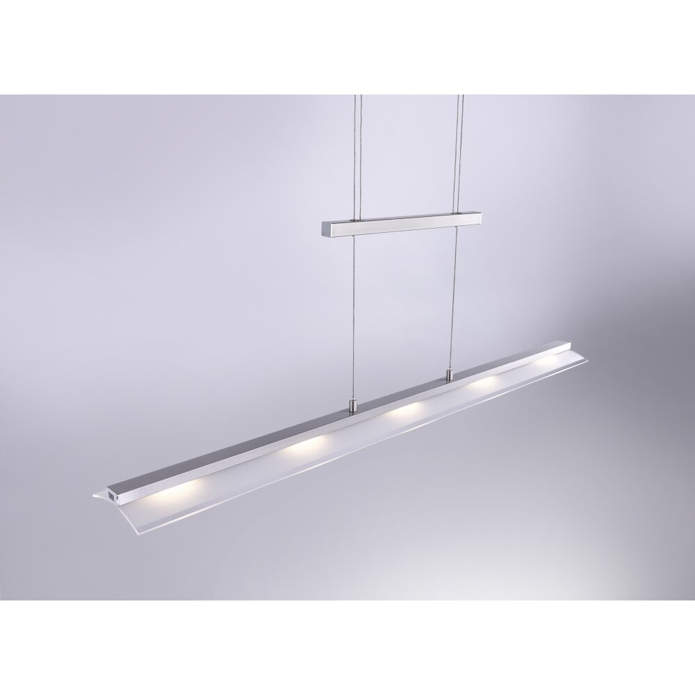Leuchten-Direkt NELE Pendant Light LED stainless steel 12278-55