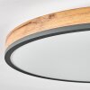 SALMI Ceiling Light LED anthracite, brown, Wood like finish, black, 1-light source, Remote control