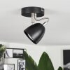 MOESDORF Ceiling Light matt nickel, black, 1-light source
