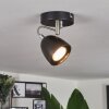 MOESDORF Ceiling Light matt nickel, black, 1-light source