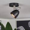 MOESDORF Ceiling Light matt nickel, black, 1-light source