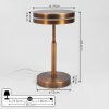 HUALLILEMU Table lamp LED antique brass, 1-light source
