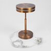 HUALLILEMU Table lamp LED antique brass, 1-light source