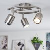 AUTILLA Ceiling Light LED matt nickel, white, 3-light sources