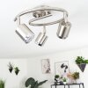 AUTILLA Ceiling Light LED matt nickel, white, 3-light sources