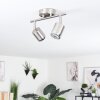 AUTILLA Ceiling Light LED matt nickel, white, 2-light sources