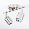 AUTILLA Ceiling Light LED matt nickel, white, 2-light sources