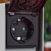 REIGOLIL outdoor socket grey, black