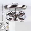 Gadmen Ceiling Light matt nickel, 3-light sources