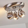 Gadmen Ceiling Light matt nickel, 3-light sources
