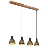Globo LENNA Pendant Light gold, black, 4-light sources