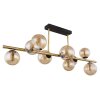 Globo RIHA Ceiling Light LED brass, black, 9-light sources
