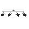 Brilliant KAMOLO Ceiling Light black, 4-light sources