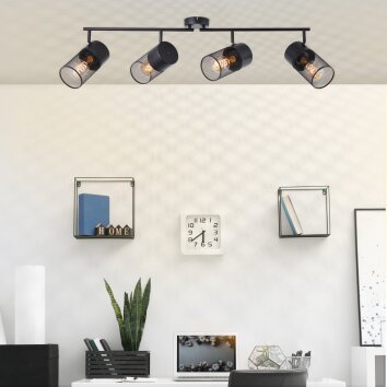 Brilliant KAMOLO Ceiling Light black, 4-light sources