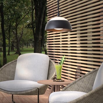 Brilliant MATFEN outdoor Pendant Light LED black, 1-light source