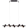 Brilliant DILLARD Pendant Light LED gold, black, 5-light sources, Remote control