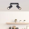 Brilliant KAMOLO Ceiling Light black, 2-light sources
