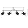 Brilliant KAMOLO Ceiling Light black, 3-light sources