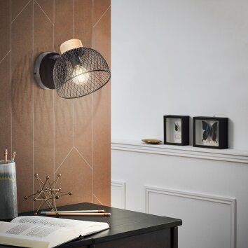 Brilliant THUY Wall Light black, 1-light source