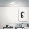 Brilliant BARTY Ceiling Light LED chrome, white, 1-light source, Remote control