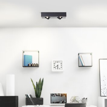 Brilliant DORO Ceiling Light LED black, 2-light sources