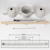 COMBARBALA Ceiling Light grey, Light wood, 3-light sources