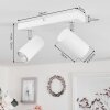 JAVEL Ceiling Light chrome, white, 2-light sources