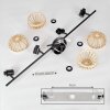 TOTUI Ceiling Light black, 4-light sources
