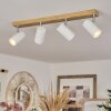 JAVEL Ceiling Light brown, chrome, Wood like finish, 4-light sources
