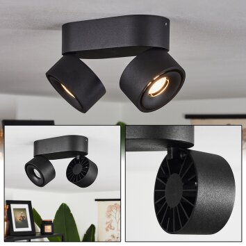 LAONSANA Ceiling Light LED black, 2-light sources