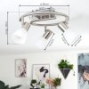 ALDANA Ceiling Light matt nickel, 3-light sources