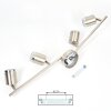 AUTILLA Ceiling Light LED matt nickel, 4-light sources