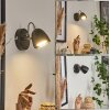 MOESDORF Wall Light LED matt nickel, black, 1-light source