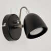 MOESDORF Wall Light LED matt nickel, black, 1-light source