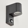 KINGSTOWN Outdoor Wall Light anthracite, transparent, clear, 1-light source, Motion sensor
