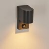 KINGSTOWN Outdoor Wall Light anthracite, transparent, clear, 1-light source, Motion sensor
