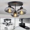 HAIKALA Ceiling Light Smoke-coloured, 3-light sources